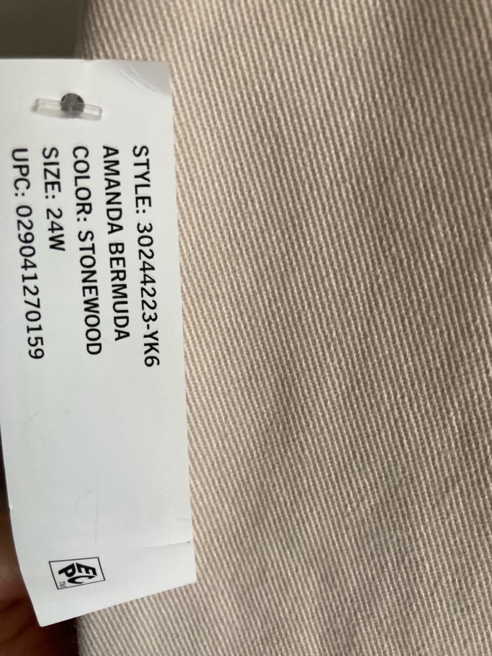 Gloria Vanderbilt stonewood jean Bermuda short flawless stretch classic rise 24W - Picture 12 of 17